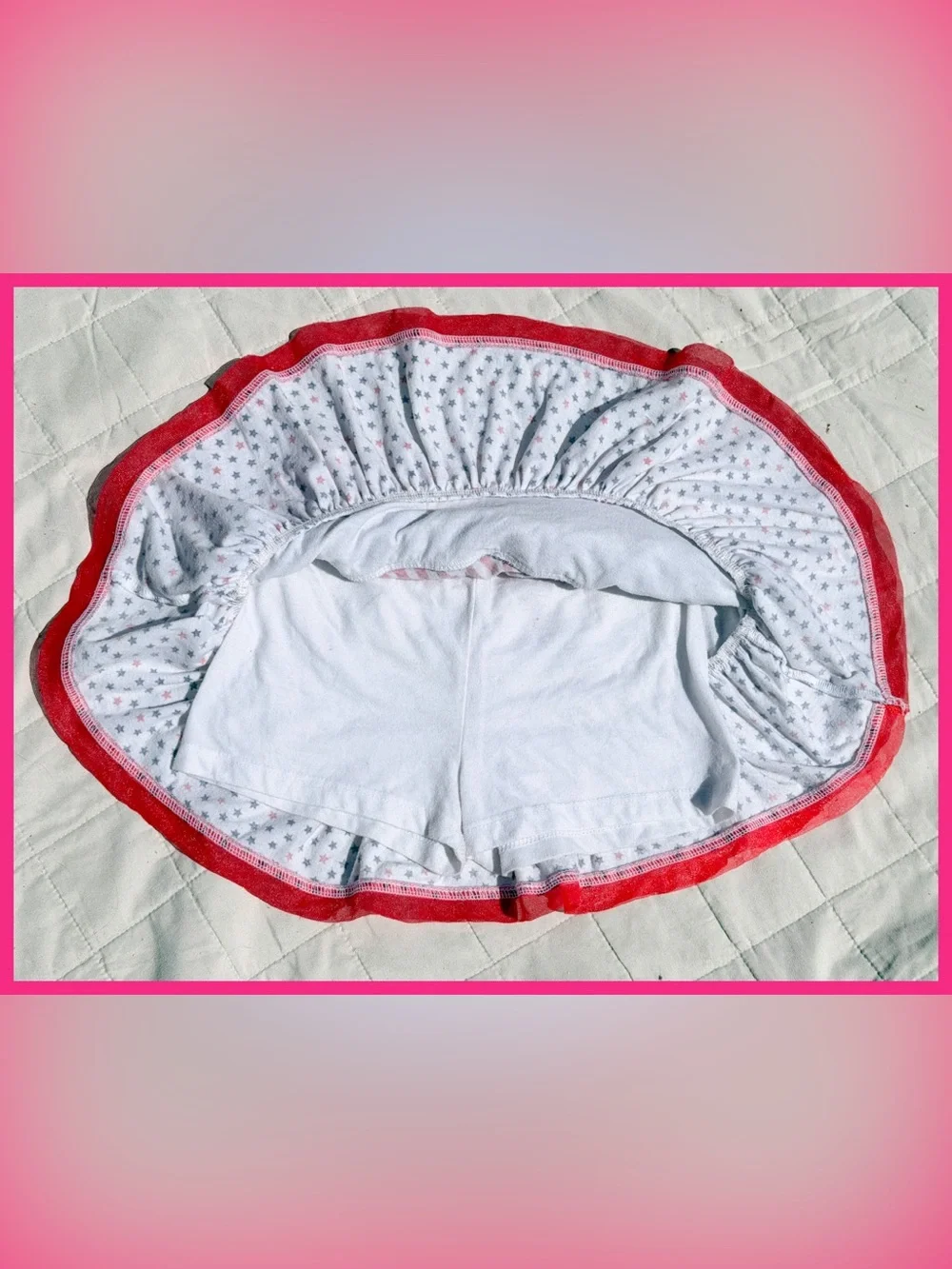 QUICK SHIP DISCOUNTED 4th of July Stars & Stripes Ruffle Tier Skort Skirt Girl 4 - Picture 4 of 5